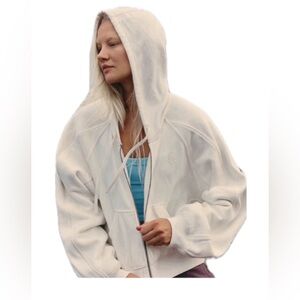 Free People Mix it Up white hoodie